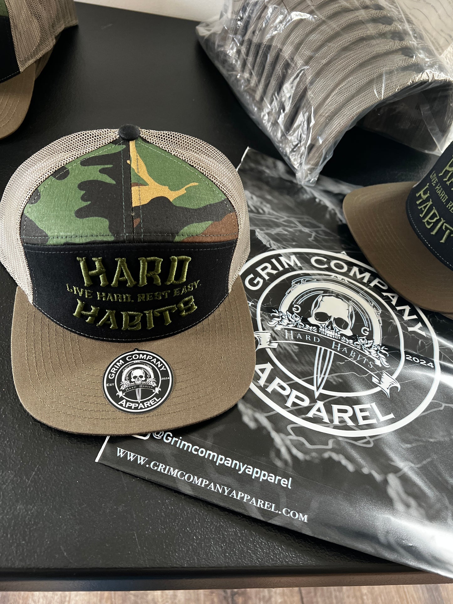 Hard Habits Seven-Panel Trucker Cap